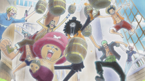 Straw Hats Celebrate Brook's Joining
