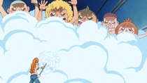 Nami using Milky Ball.