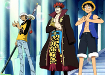 Luffy, Kid and Law vs