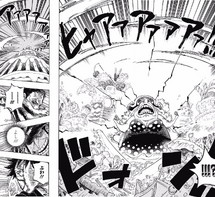 Big Mom libera una explosión de haoshoku haki