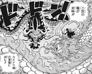 Momonosuke et Kaido se font face