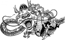 Ivankov with the Uo Uo no Mi, Model Seiryu