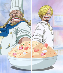 Sanji y Zeff Cocinando