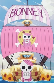 Bonney Pirates' ship as seen in the anime.