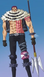 Katakuri empunhando Mogura.