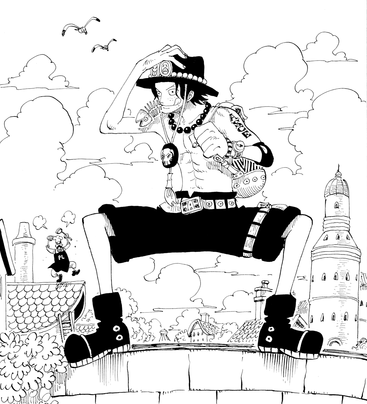 Ace S Great Blackbeard Search One Piece Wiki Fandom