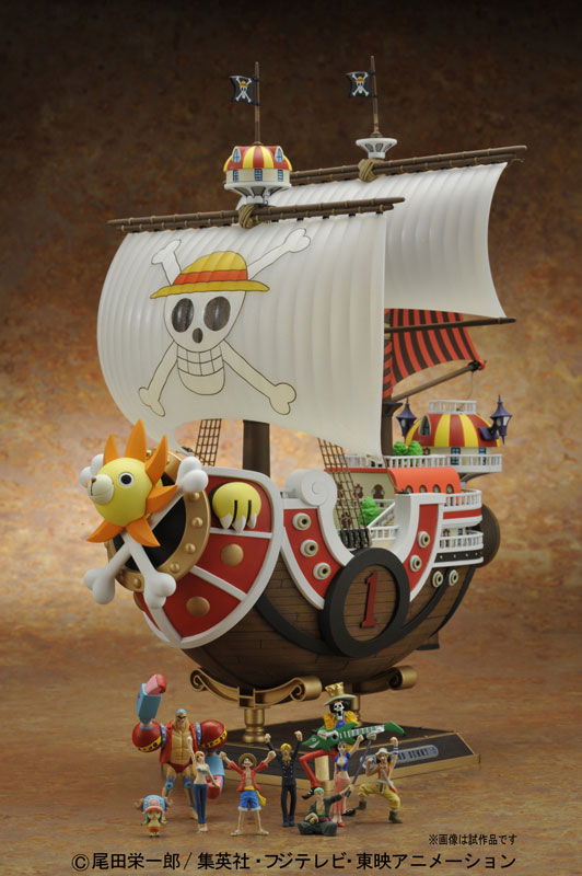 Bandai Anime One Piece Thousand Sunny Going Merry Model DIY Assembled Boat  Models Figure Collection Model Assembled Ship Toy New