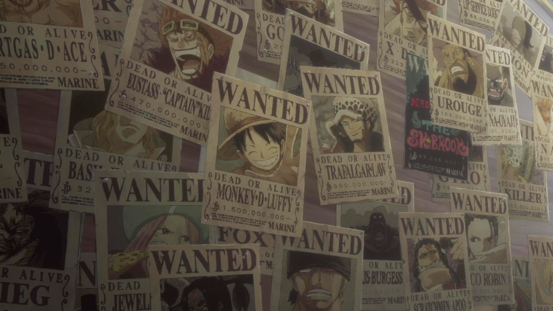 Download One Piece Anime Wanted Posters Wallpaper  Wallpaperscom