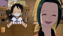 Luffy And Makino Smiling