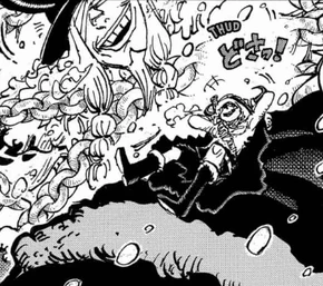 Loki y Luffy hablando amigablemente.