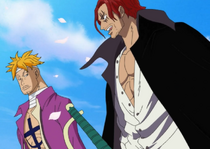 Shanks and Marco at Whitebeard and Ace's Funeral