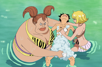 Luffy Bathed By Kuja Tribe