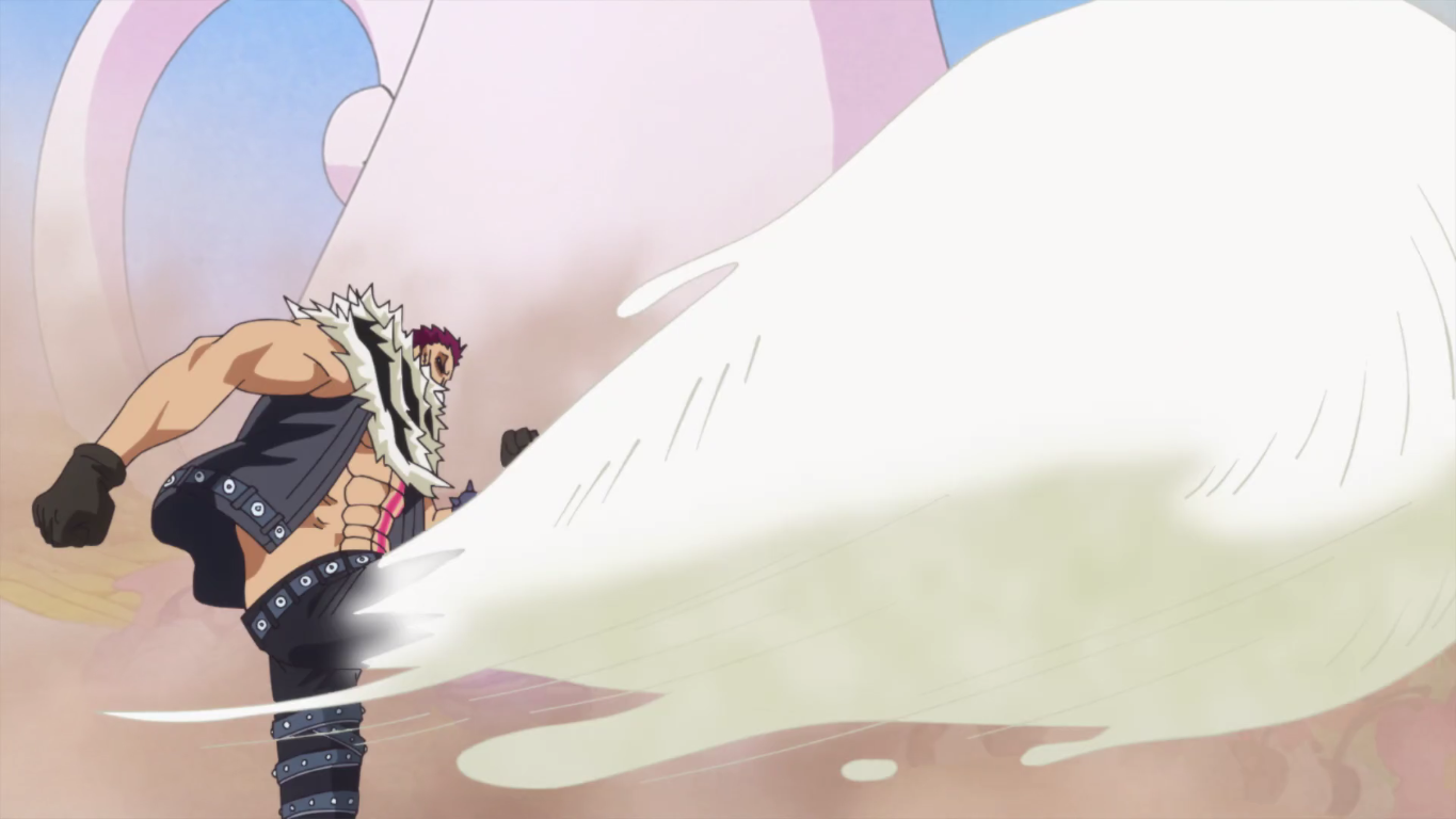 Baby 5 - Katakuri consumió la fruta Mochi Mochi, una fruta