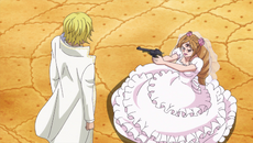 Pudding confronta a Sanji