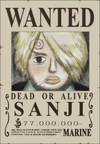 Vinsmoke Sanji Dead Or Alive Wano Arc Wanted Poster Canvas - Binteez