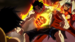 Ace salva a Luffy