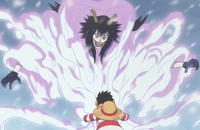 Luffy Grabbing Hold of a Logia User