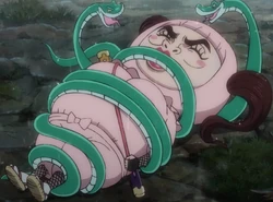 Shinobu immobilizzata.