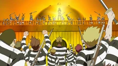 The convicts admiring Buggy.