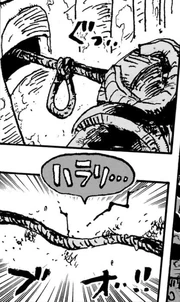 Um nó de Haki do Rei Supremo sendo desfeito.