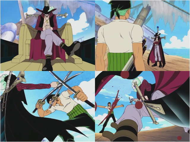 Portal Piece - E agora que Zoro está com a espada do Oden, será se daria  uma luta boa com Mihawk?! - pandaman