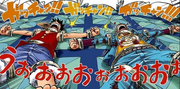 Paulie and Luffy chained to the floor.png