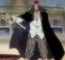 Shanks sacando seu sabre.