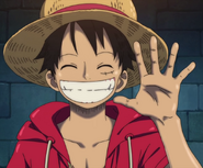 Figura woskowa Luffy'ego wykonana przez Diego.