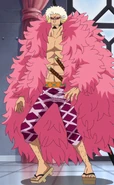 Kin'emon as Donquixote Doflamingo.png (2,24 MB) Trzeci strój Kin'emona podczas pobytu na Dressrosie.