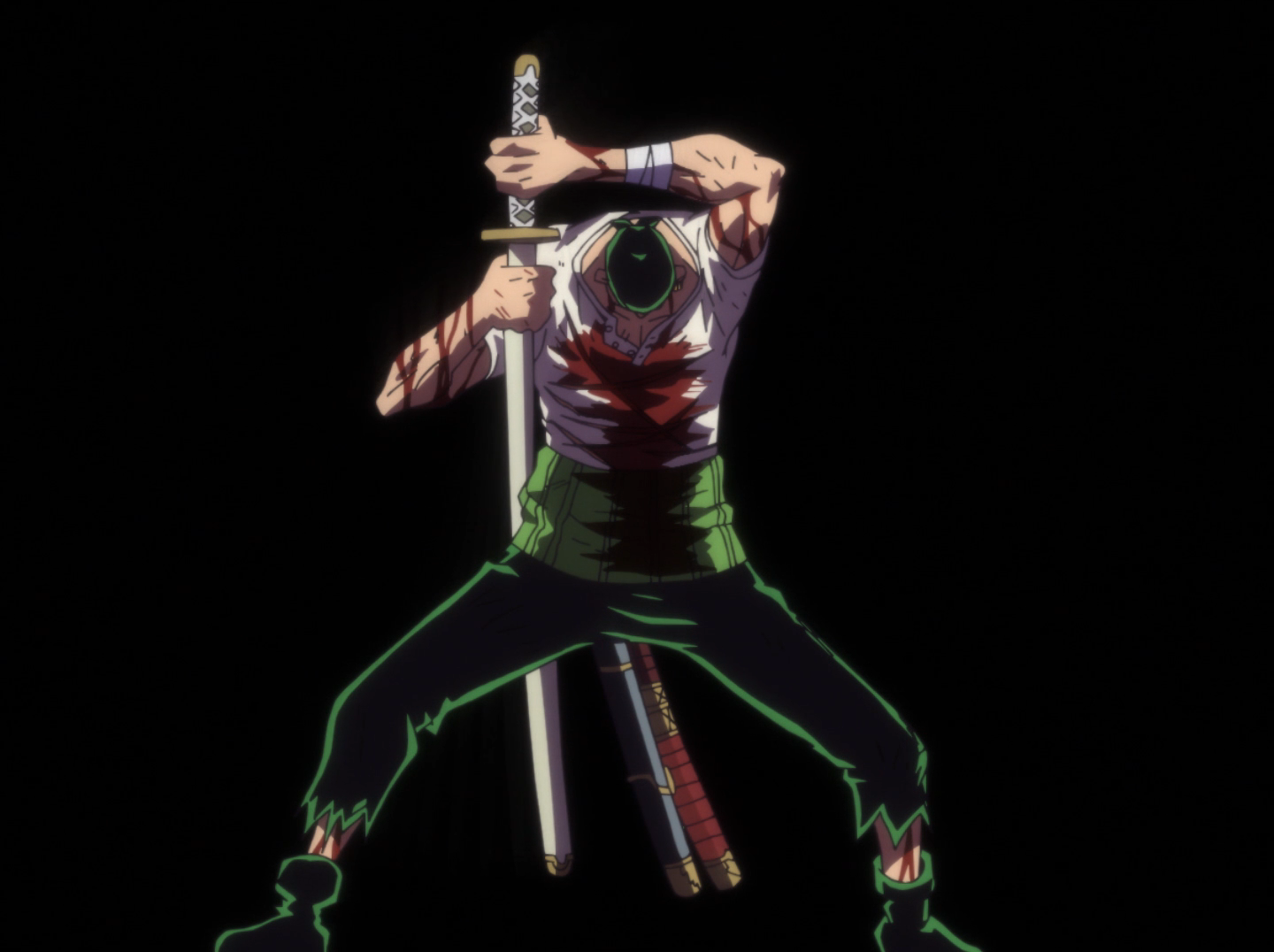 prompthunt: zoro from one piece cutting the world in half with his 3 sword  style, anime, 4k