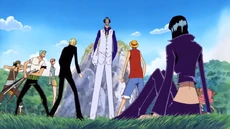 Kuzan se encuentra con los Sombrero de Paja en Long Ring Long Land.
