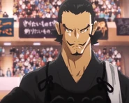 Mihawk w stroju do szermierki w reklamie Hungry Days.