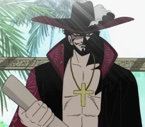 Mihawk With Luffy's Wanted Poster