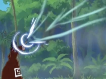 Джем атакует Усоппа своей Beeze Breath Bomb