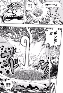 Nami utiliza a Zeus para atacar a Big Mom