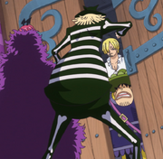 Mont-d'Or Interrogates Sanji and Eggplant Soldier