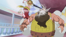 Luffy derrota a Cabaletta