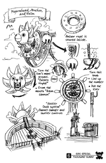 Thousand Sunny's Figurehead, Helm, and Anchors