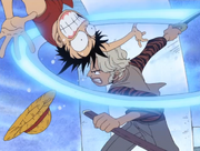 Rapanui Attacks Luffy