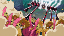 Luffy Attacks Cracker With Gomu Gomu No Kong Organ