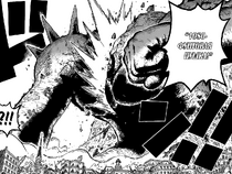 Zoro cuts the stone golem