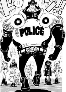 Seorang polisi Pacifista.