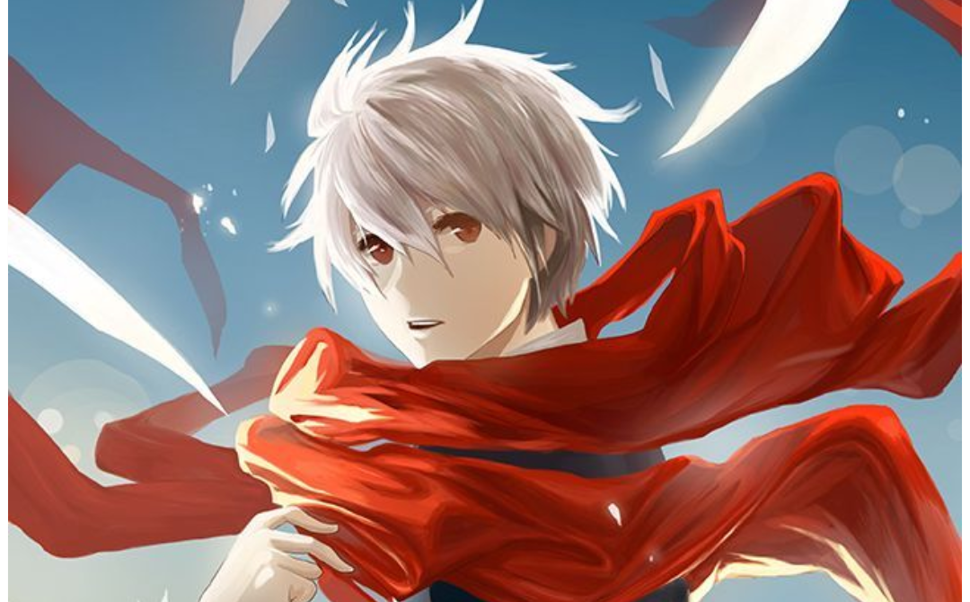 Snow, red scarf, anime girl, black hair, top view, Anime, HD phone  wallpaper | Peakpx