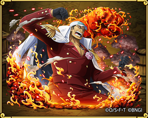 Akainu on fire PNG Image