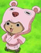 Chopper's first outfit in Fairy One Piece Tail Film: Strong World.