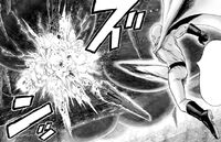 Saitama shoote dans un obus