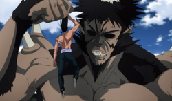 Bakuzan s'amuse à torturer Suiryû