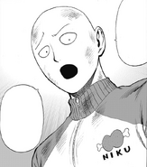 Saitama prevents her from hurting her sister.