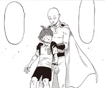 Saitama comforts child emperor