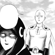 Saitama intimidates Phoenix Man